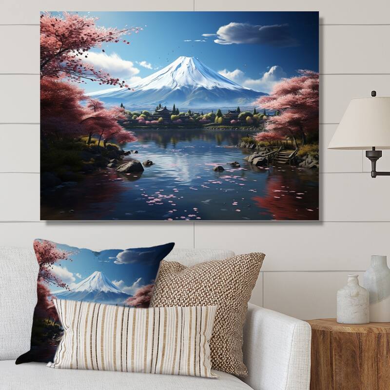 Designart "Asian Art Majestic Mont Fuji IV" Asian Canvas Art Print Bed Bath & Beyond 39125406